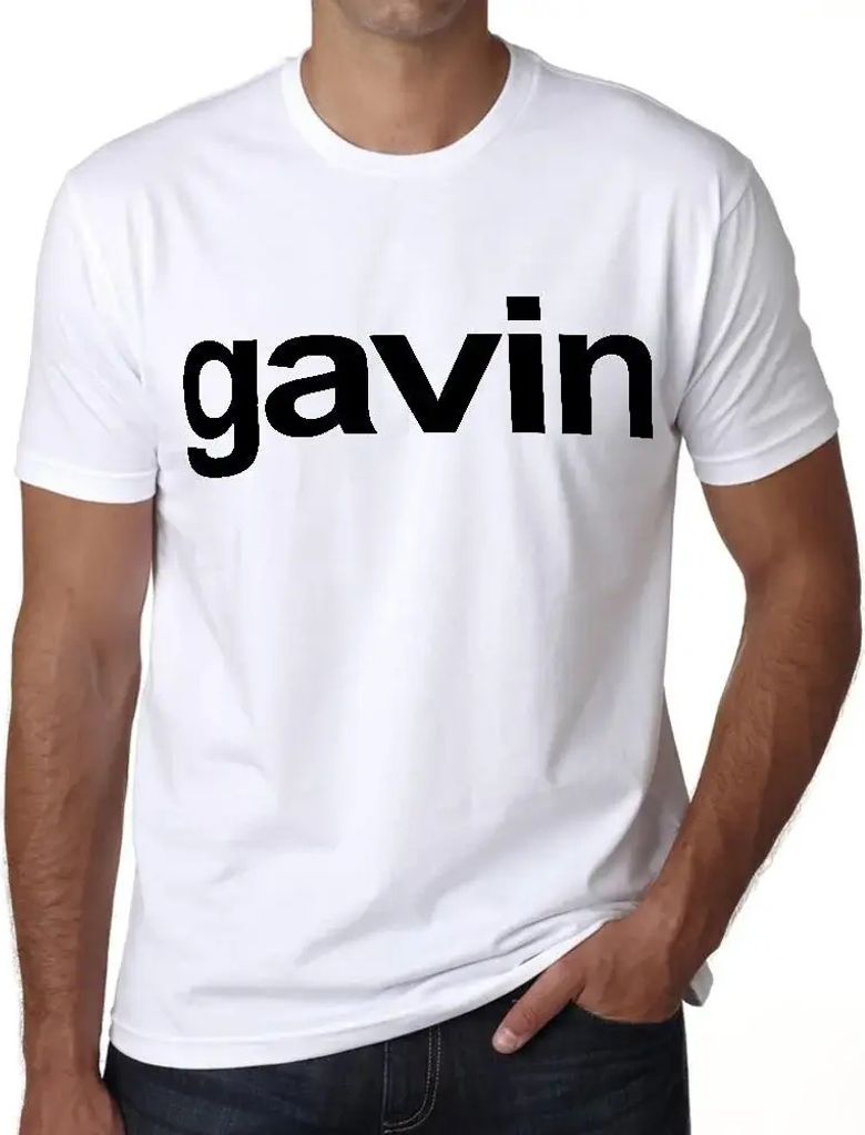 Herren Grafik T-Shirt Gavin Öko-Verantwortlich Vintage Jahrgang Kurzarm Lustige Druck Geburtstag Geschenk Mann