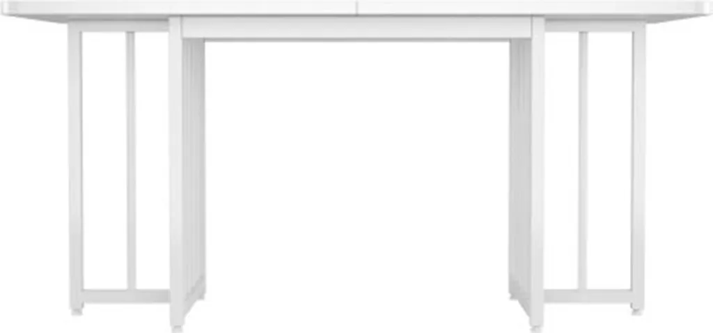 Table massive blanche stable et facile à installer 158 x 76 cm AIORBER