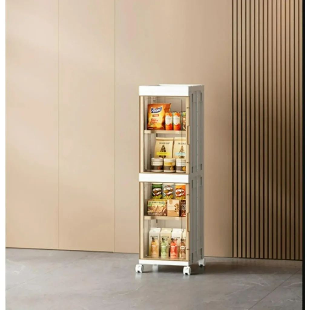 Armoire de rangement pliable pour chambre : meuble blanc modulable L75