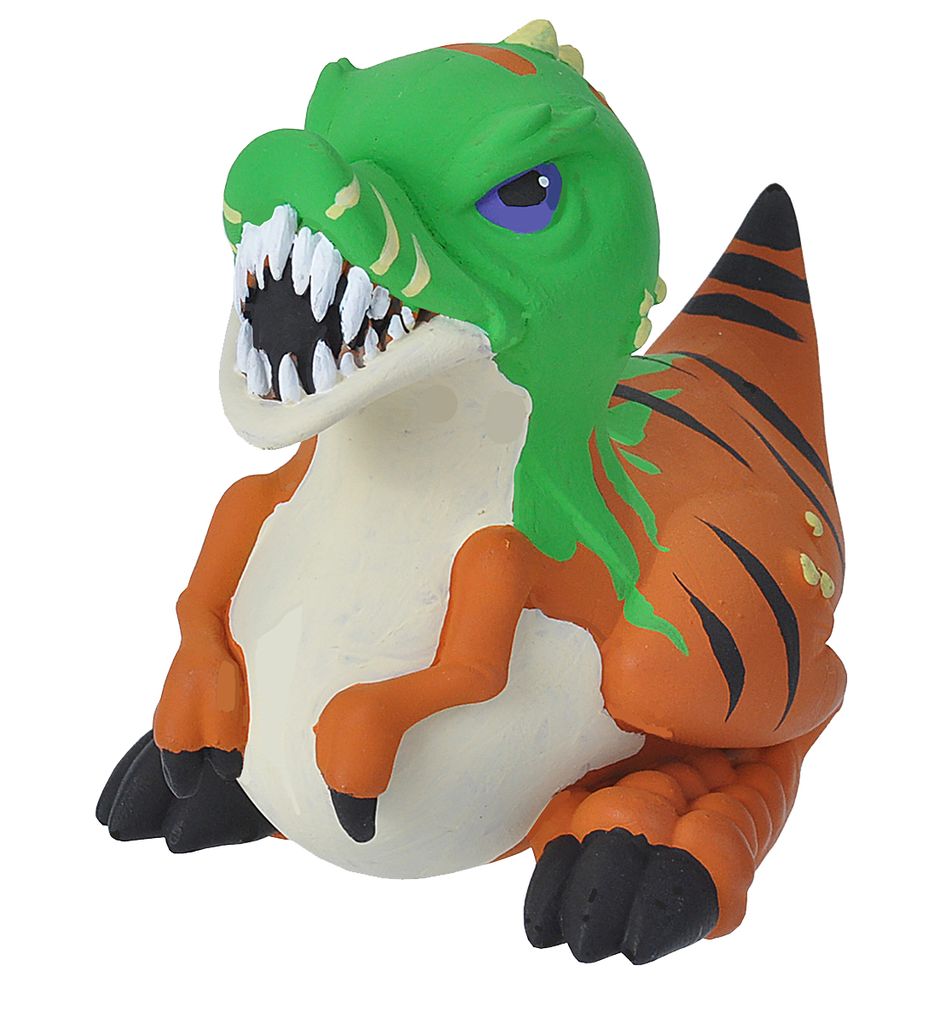 Wild Republic Rubber Duck T-Rex, Badetier, Junge/Mädchen, Gummi, Braun, Grün, Weiß