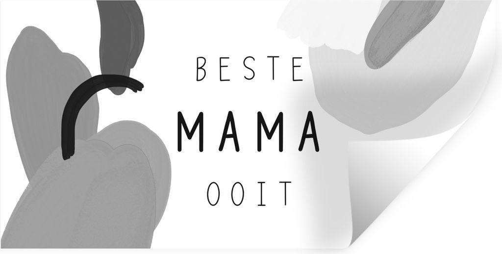 MuchoWow Wandtattoo Wandsticker Wandaufkleber Sprichwörter - Zitate - Beste Mama aller Zeiten - Muttertag - Geschenk für Mama - schwarz-weiß 1...