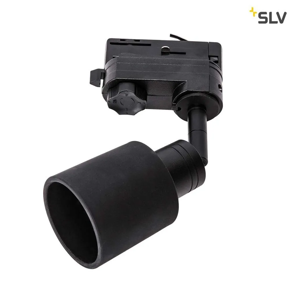 Projecteur rail 3 phases noir Puri Track Glas orientable avec adaptateur