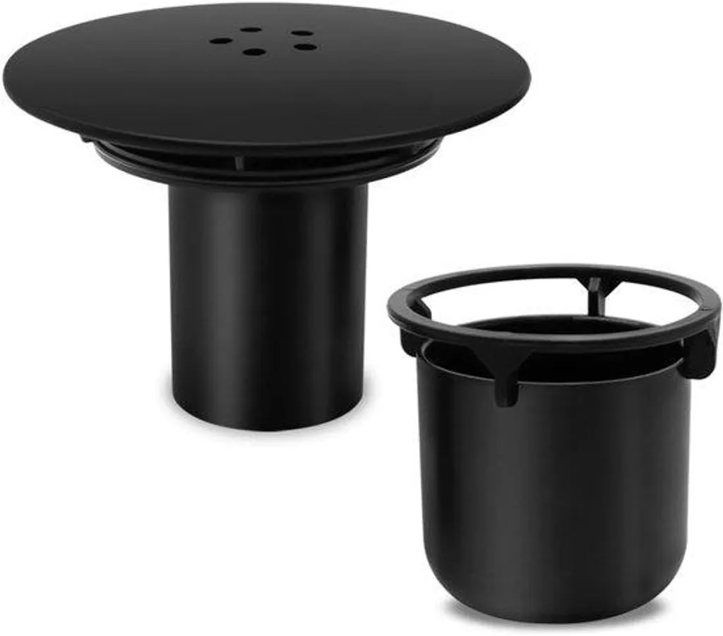 Couvercle bec de douche 90 mm noir : remplacez votre cache usé facilement