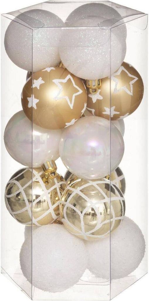 Christbaumkugeln "Colorama de Noël" 15er-Set aus Kunststoff D 5 cm