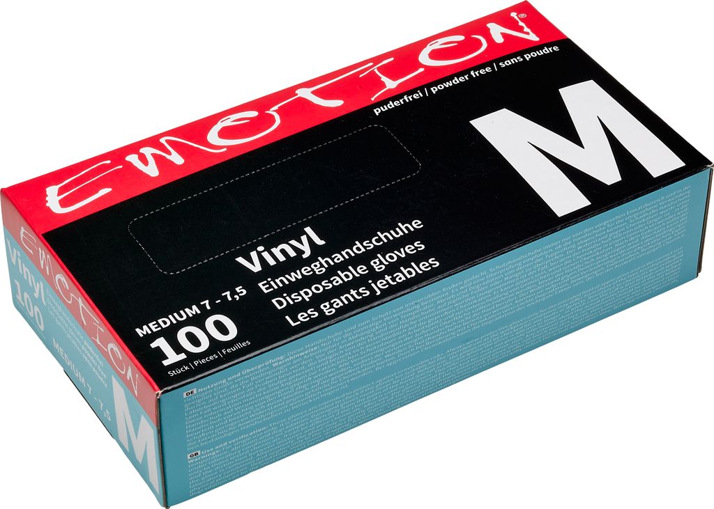 Efalock Emotion Vinyl-Einweghandschuhe puderfrei schwarz M