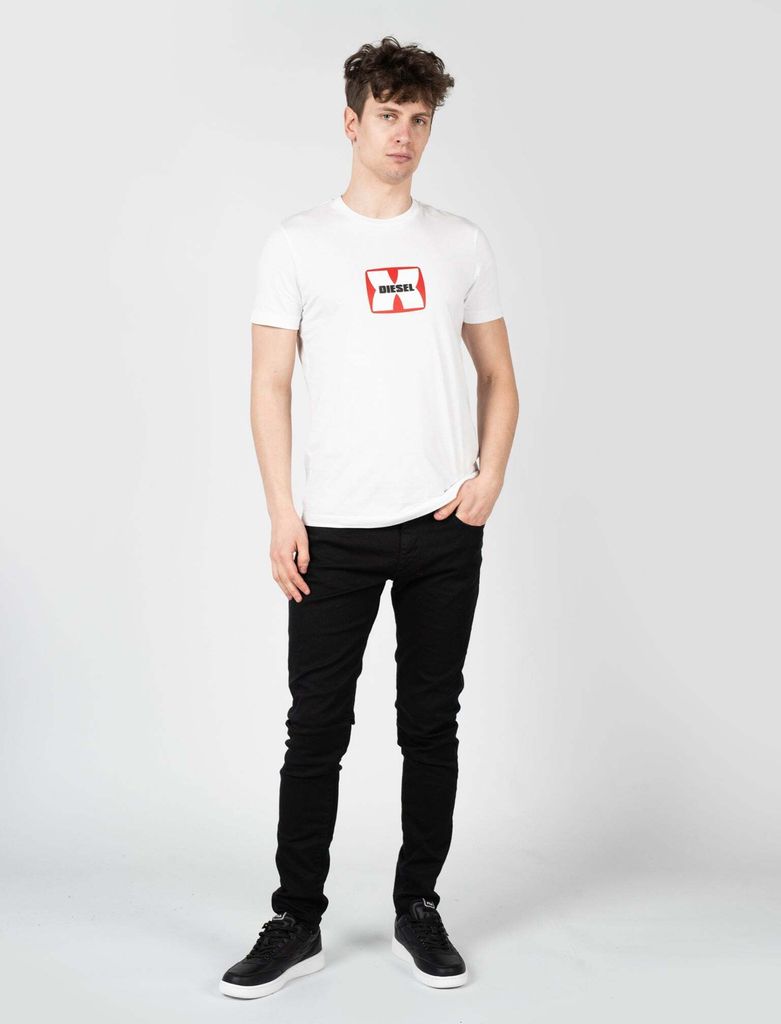 Diesel Bedrucktes Kurzarm-T-Shirt für Herren A03848-80GRAI