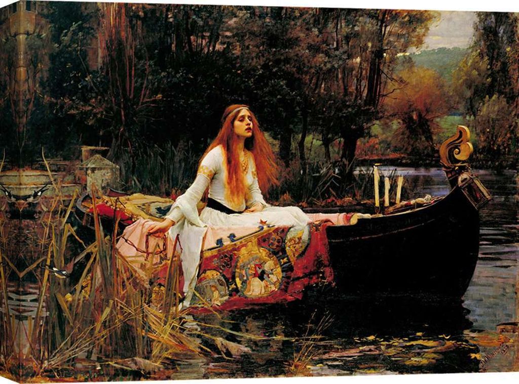 Kunstdruck auf Leinwand - John William Waterhouse, The Lady of Shalott – 80x60 cm