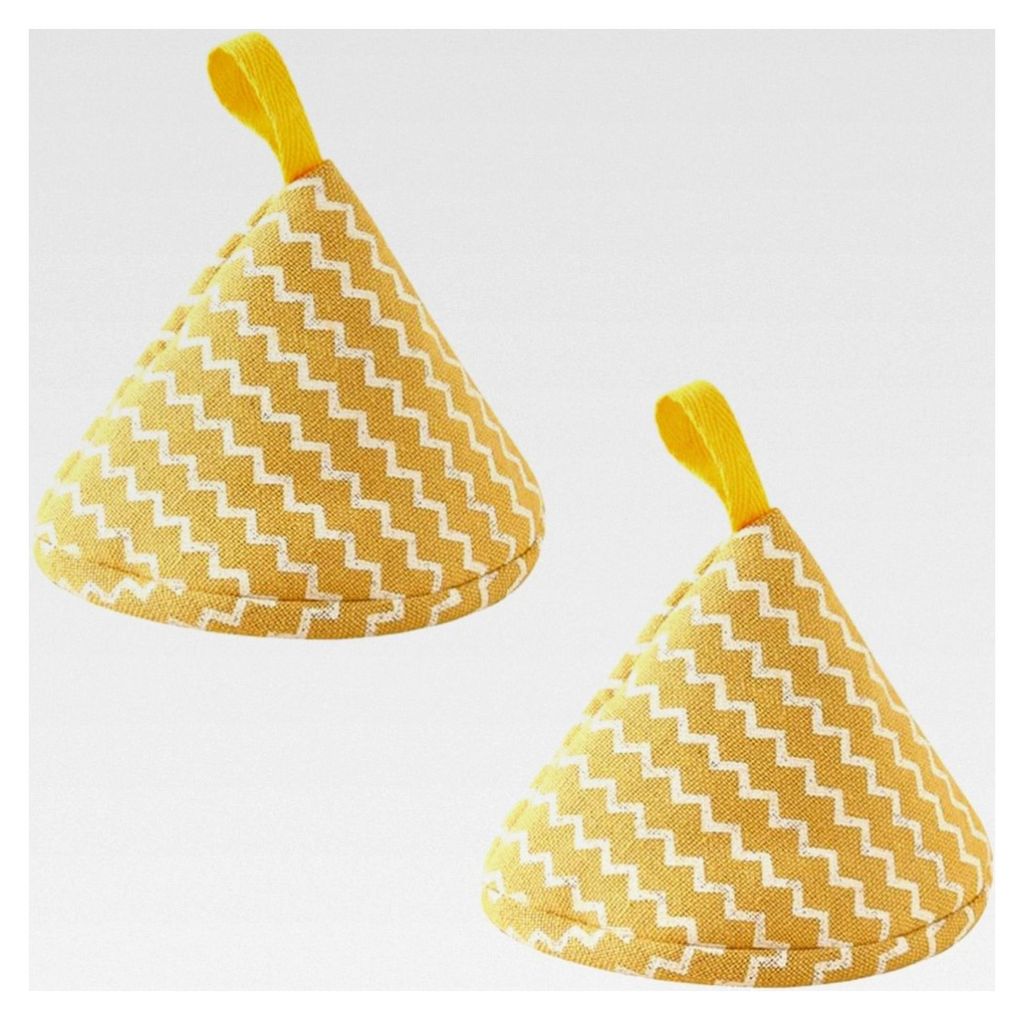 2 Stück Ofenhandschuhe Topflappen hitzebeständige Anti-Rutsch Topfhandschuhe Kochhandschuhe Backhandschuhe mit Baumwolle für Kochen Backen Grillen