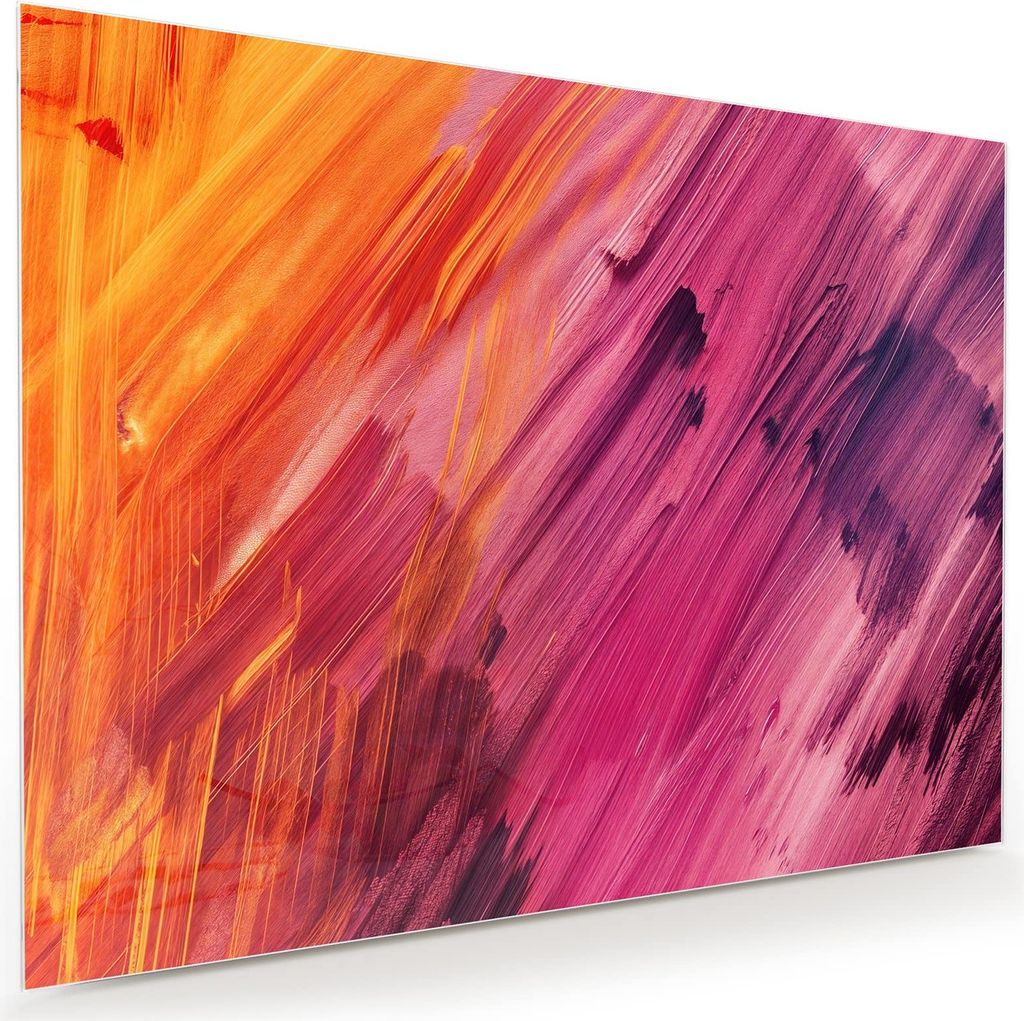 Glasbild 120x90cm in XXL für Wohnzimmer, Schlafzimmer Motiv Abstrakte Farben