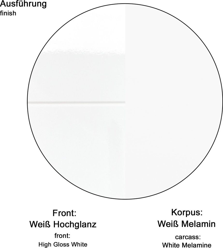 trendteam Bad Waschbeckenunterschrank Skin/Gloss/Line Weiß Produktbild 10