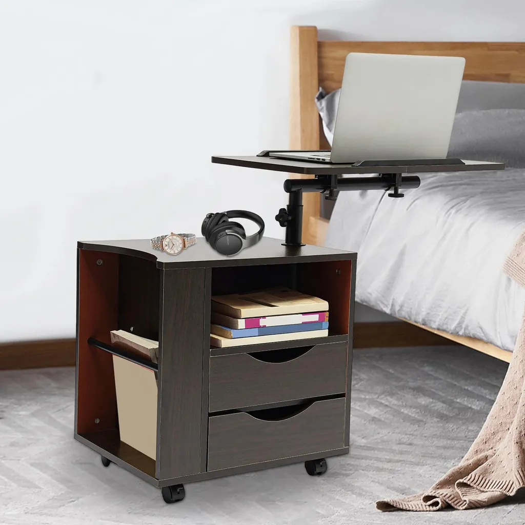 Support ordinateur portable réglable pour lit et canapé design noir - 4