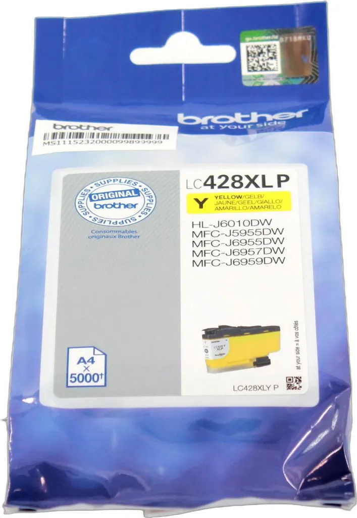 Brother LC-428XLYP Cartouche d'Encre Jaune Originale Haute Capacité
