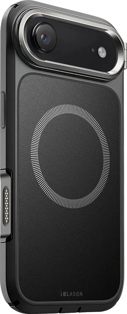 Étui iPhone Antichoc 6m MagSafe avec Support Circulaire Noir i-Blason