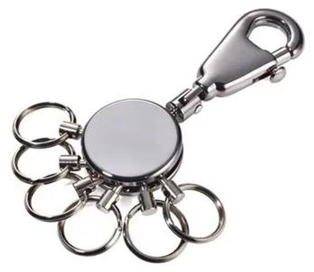 Kľúčenka, so 6 krúžkami, TROIKA "Patent", strieborná