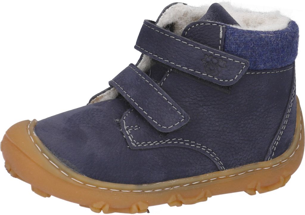 RICOSTA Boots NICO von PEPINO für kleine Abenteuer Winterschuhe Klettverschluss Lammwollfutter Mädchen Jungen unisex see blau Größe 24