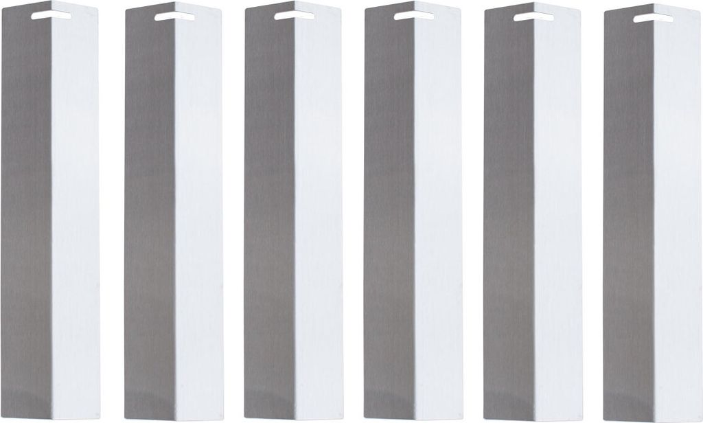 6er Set BASIC Edelstahl Brennerabdeckungen Grill-Erstatzteile
