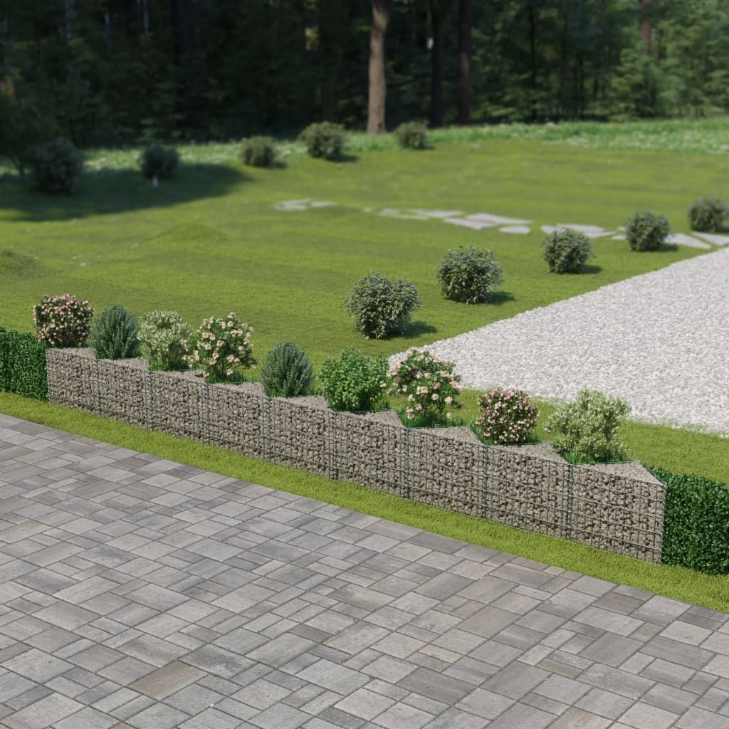 Gabionenwand Verzinkter Stahl 630×30×50 cm , Drahtzäune Design 2024