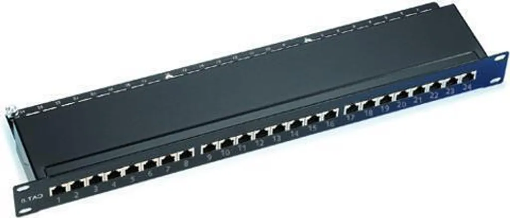 Panneau de brassage 24 ports STP Cat6 pour baie informatique et réseau