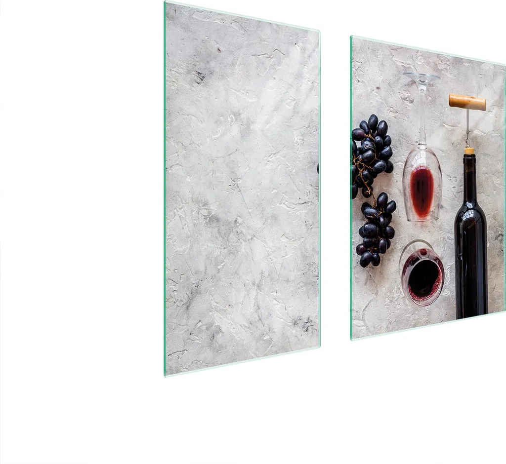 Piastre copri fornello 2 pezzi 75x52 ceramica copri piano cottura vetro tagliere vetro vino