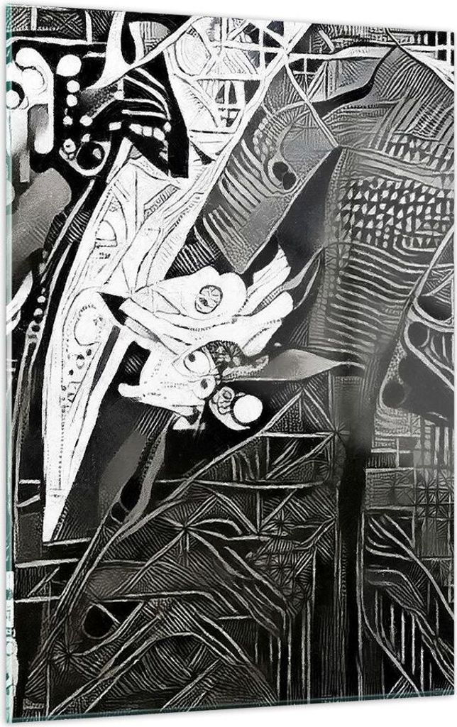 Bilder auf glas - Einteilig - Abstraktion modern - 50x70cm - Glasbilder - Wandbilder - Bilder - zum Aufhängen bereit - Wanddekoration aus Glas - G...