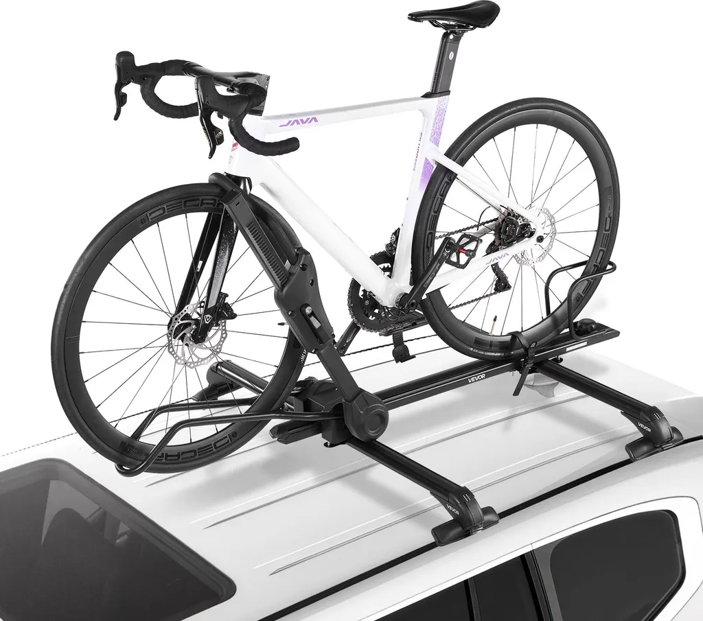 Porte-vélos de toit pliable VEVOR capacité 15 kg avec verrouillage noir