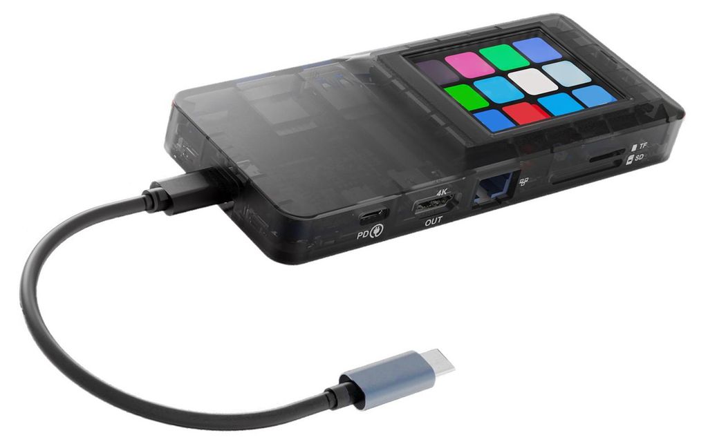 USB-Dockingstation mit Hub, Touchscreen-LCD-Display, RJ45-Anschluss, Speicherkarten-/TF-Karten-Steckplatz, PD 100 W, HDTV 3840 × 2160 für Laptops