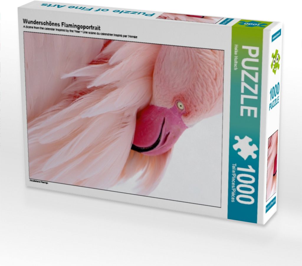 Calvendo Wunderschönes Flamingoportrait 1000 Teile Puzzle quer 640x480mm, Hultsch Heike; 7300058