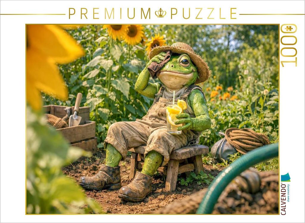 CALVENDO Puzzle Abkühlung im Sommergarten | 1000 Teile Lege-Größe 64x48cm Foto-Puzzle für glückliche Stunden