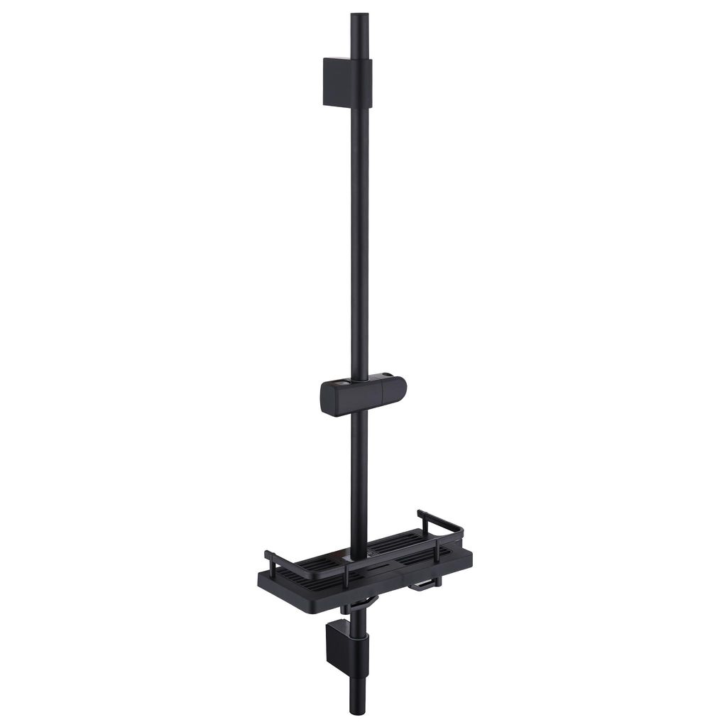 Duschstange Edelstahl mit Ablage, 90cm höhenverstellbar, Produktbild 