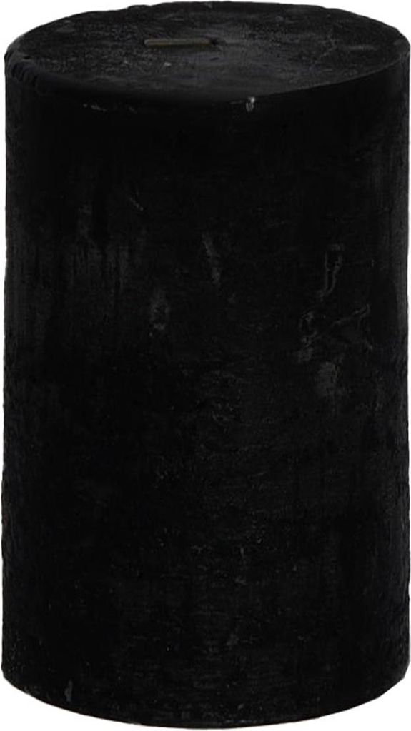 Stumpenkerze durchgefärbt schwarz mamoriert Ø 10 cm x 15 cm Produktbild 