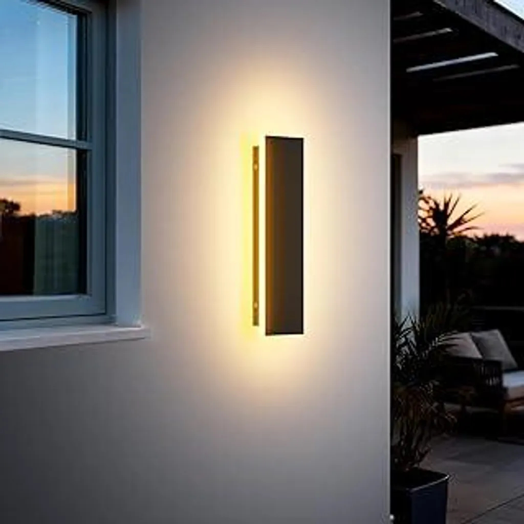 Offerta Lampada Esterno Villa LED 8W IP65 - Alluminio Nero Luce Calda