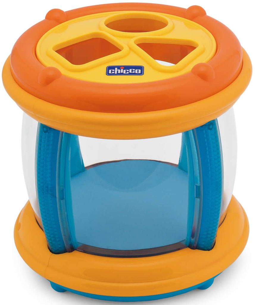 Chicco Formen und Musiktrommel 2in1 Trommel Formensortierer Steckspielzeug +6M