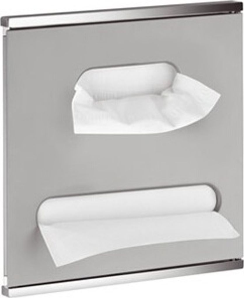 Keuco Plan Integral Modul Waschtisch 3 326 x 325 x 143 mm links mit Kleenexbox - verchromt/weiß lackiert - 44977015101