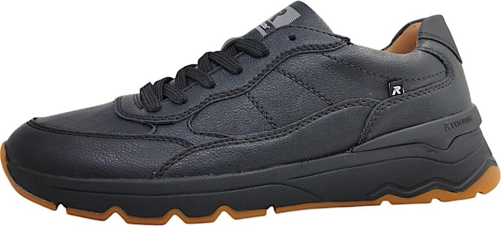 Rieker Herrenschuhe sportlicher Schnürer Schwarz Freizeit, Schuhgröße:47 EU