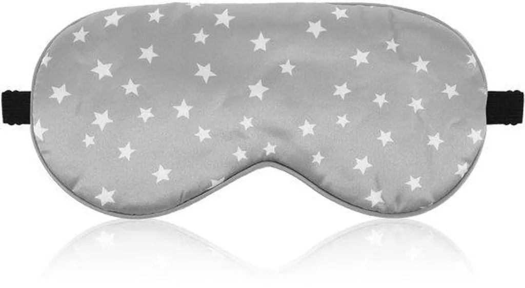Masque de sommeil en soie pour voyage et maison, gris, réglage facile