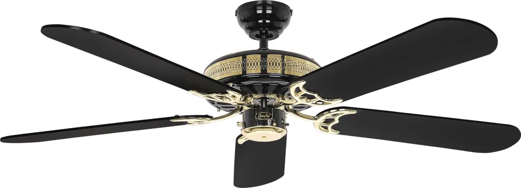 Grand ventilateur de plafond noir 132 cm pour salon et chambre chic