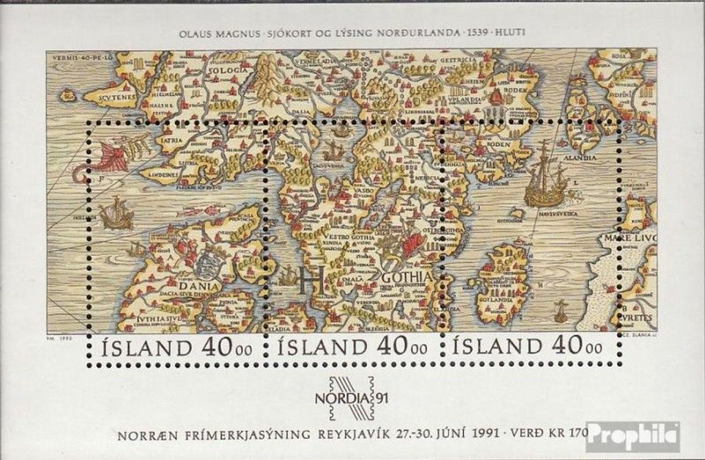 Briefmarken Island 1990 Mi Block11 (kompl.Ausg.) postfrisch NORDIA