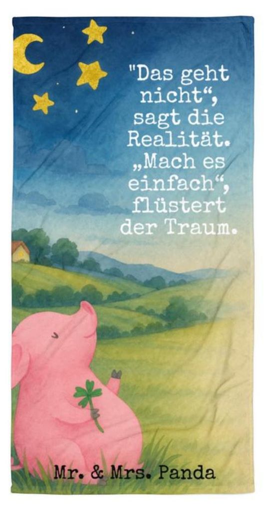 Mr. & Mrs. Panda Handtuch Schwein Glück Design - Weiß - Geschenk, Großes Badehandtuch, Lustige Sprüche, Motivation, Strandtuch, Reisehandtuch, ...