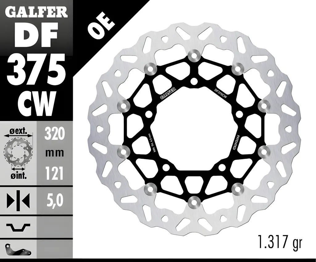Jeu de disques de frein flottants 320mm Galfer pour Suzuki GSX-R 1300