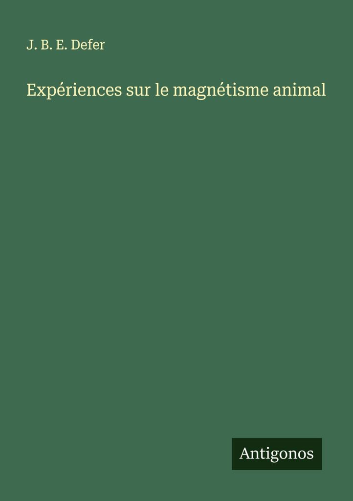 Experimente zum tierischen Magnetismus