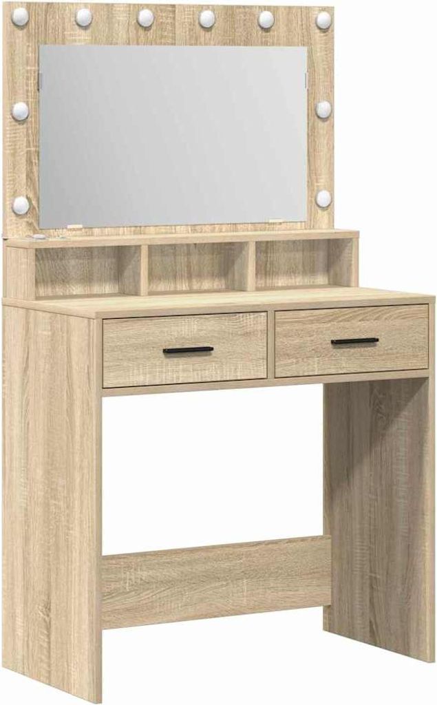 vidaXL Schminktisch Sonoma-Eiche 79 x 41 x 135 cm Holzwerkstoff