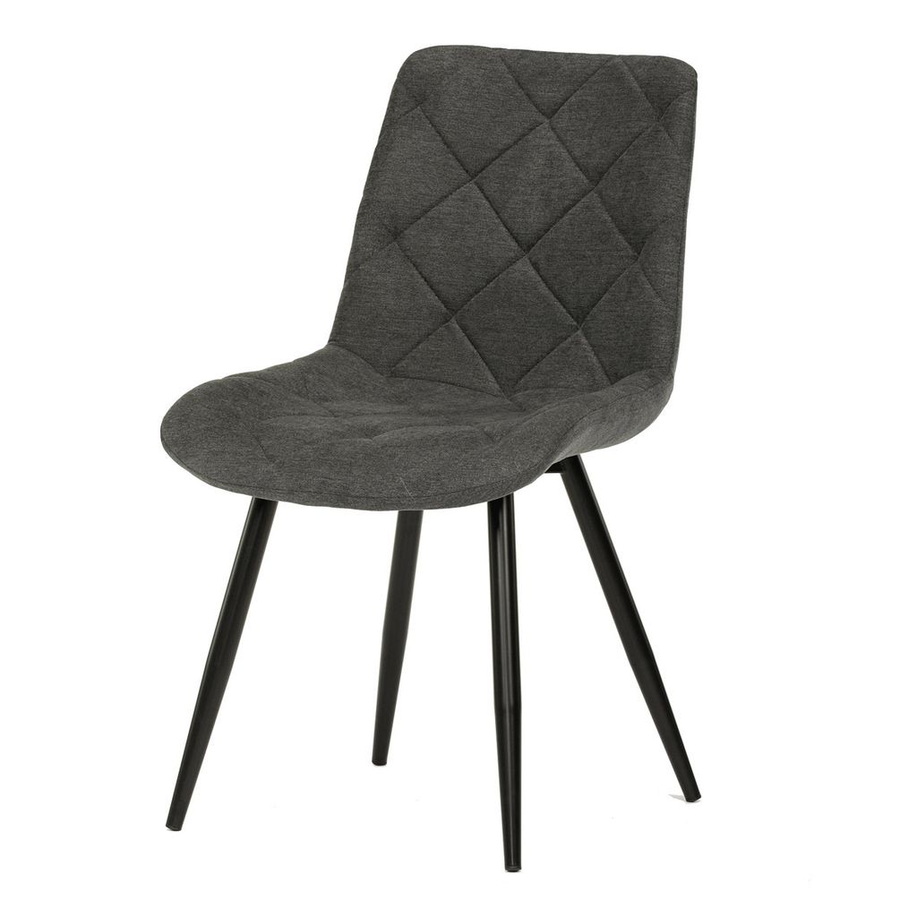 Moderner Esszimmerstuhl Autronic Esszimmerstuhl, grauer Stoff, schwarze Metallbeine (CT-382 GREY2)
