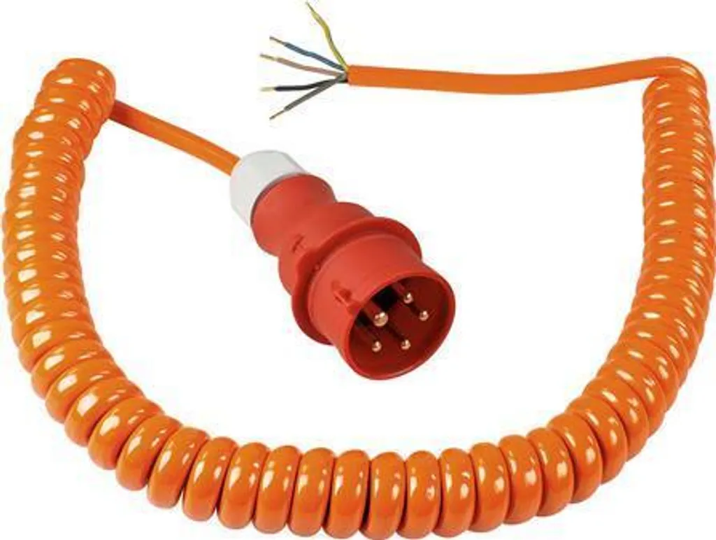 Cavo Spiralato CEE 400V 16A AS SCHWABE - Robustezza per Cantiere