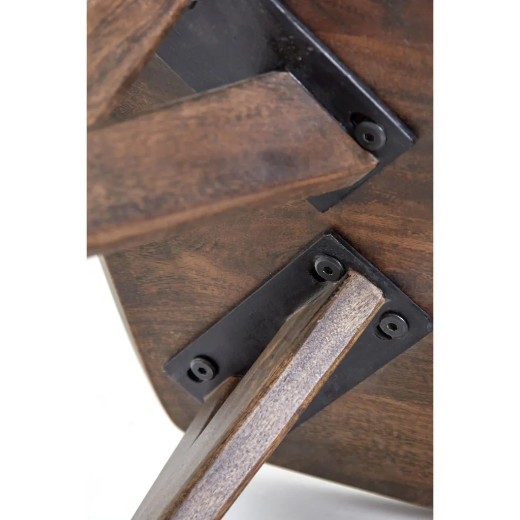 Petite table bois acacia stable et durable pour petits espaces 44cm - 6