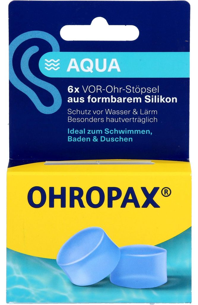 Ohropax Aqua Silicone Bouchons d'oreille 6 pces Image du produit 