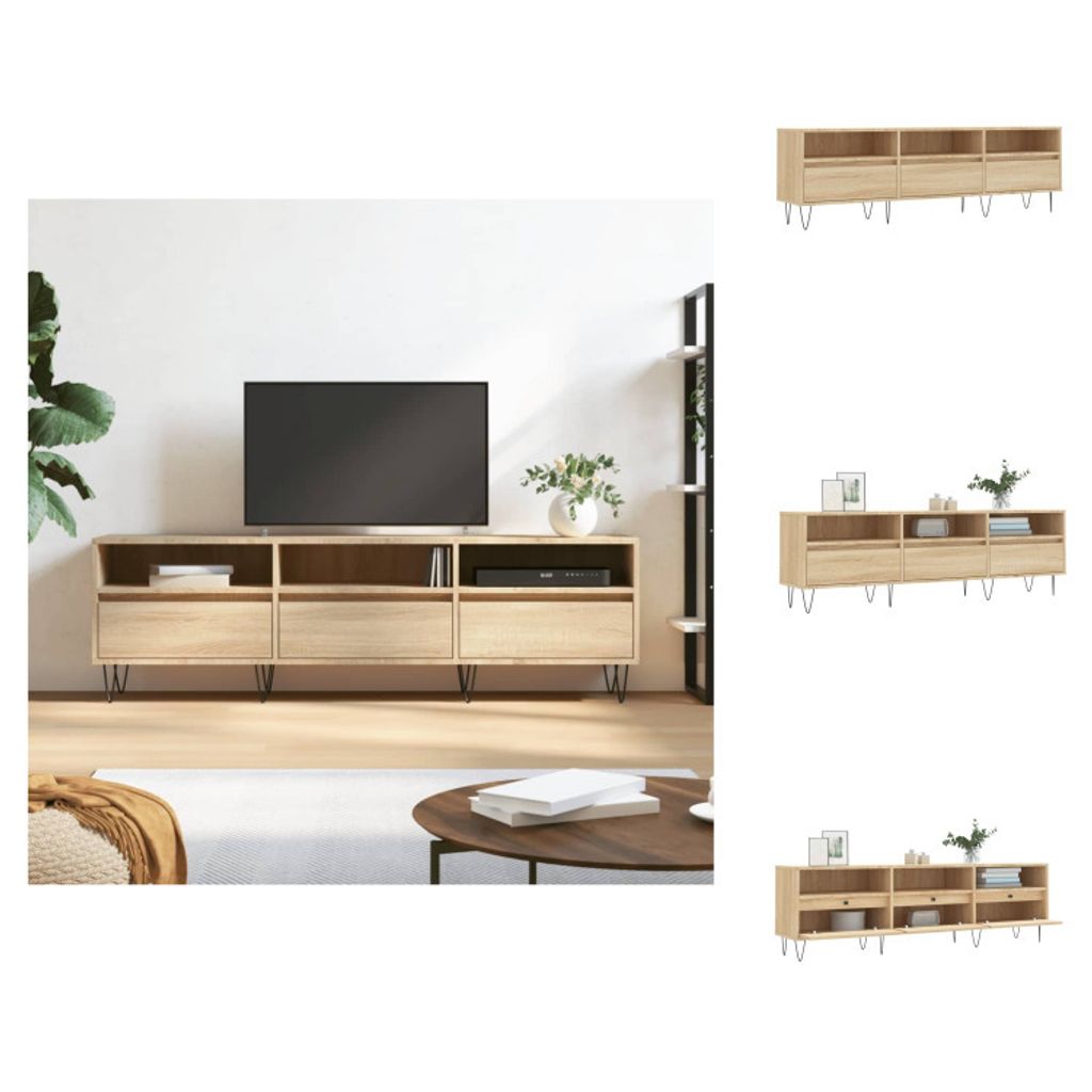 vidaXL TV-Schrank Sonoma-Eiche 150x30x44,5 cm Holzwerkstoff - TV-Möbel
