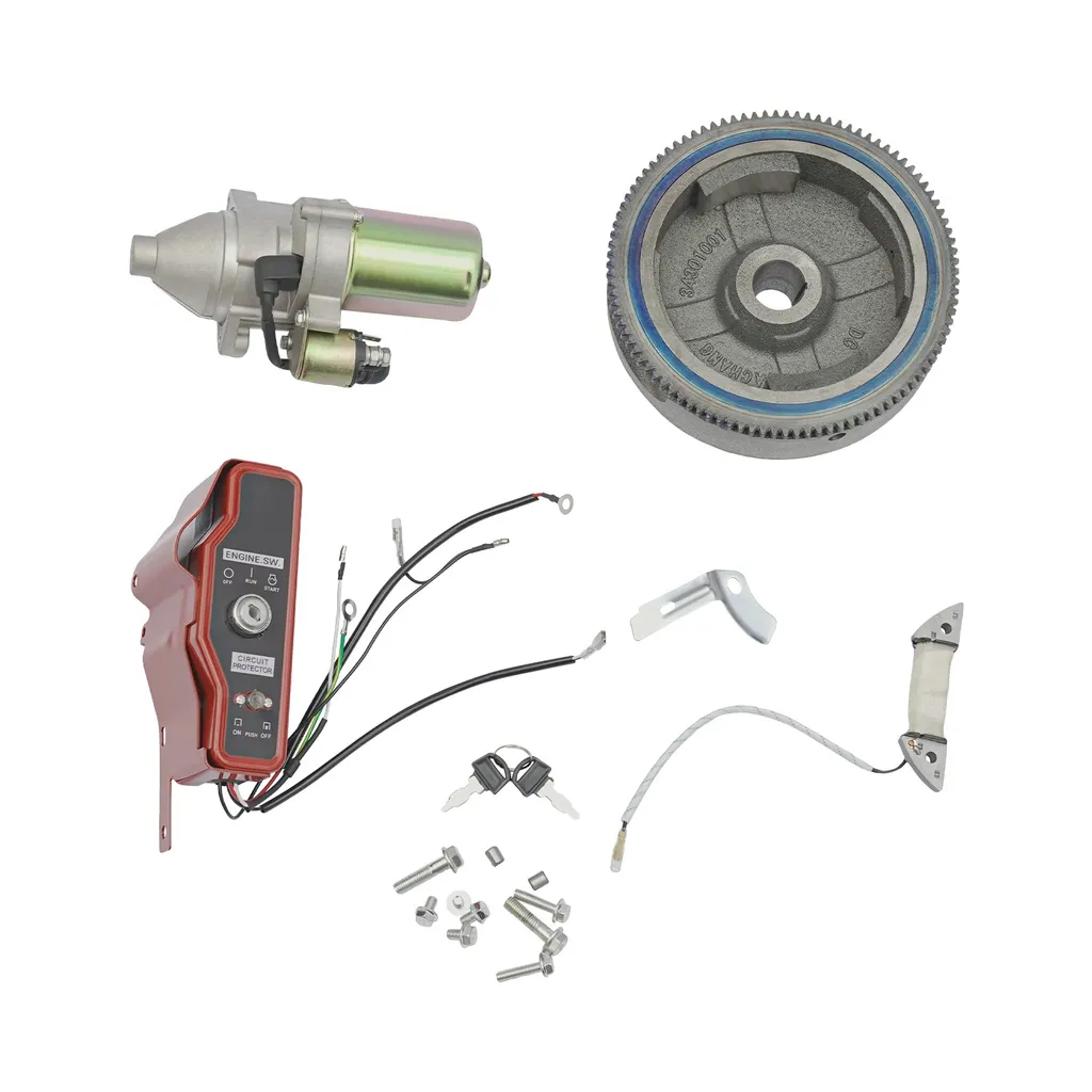 Kit de démarrage électrique complet argenté pour Honda GX340 GX390