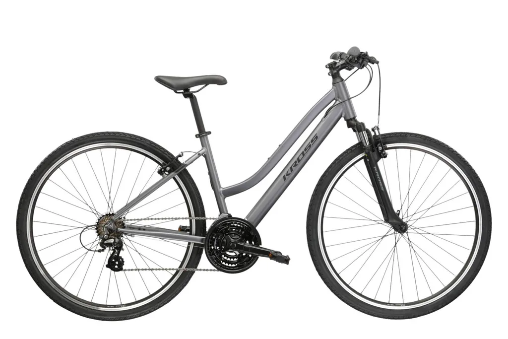 Kross EVADO 2.0 Vélo Hybride Femme avec Fourche Suspendue - Gris - S