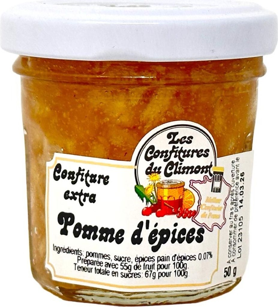 Les Confitures du Climont Apfel & Gewürze Konfitüre extra Pomme d'épices 50g