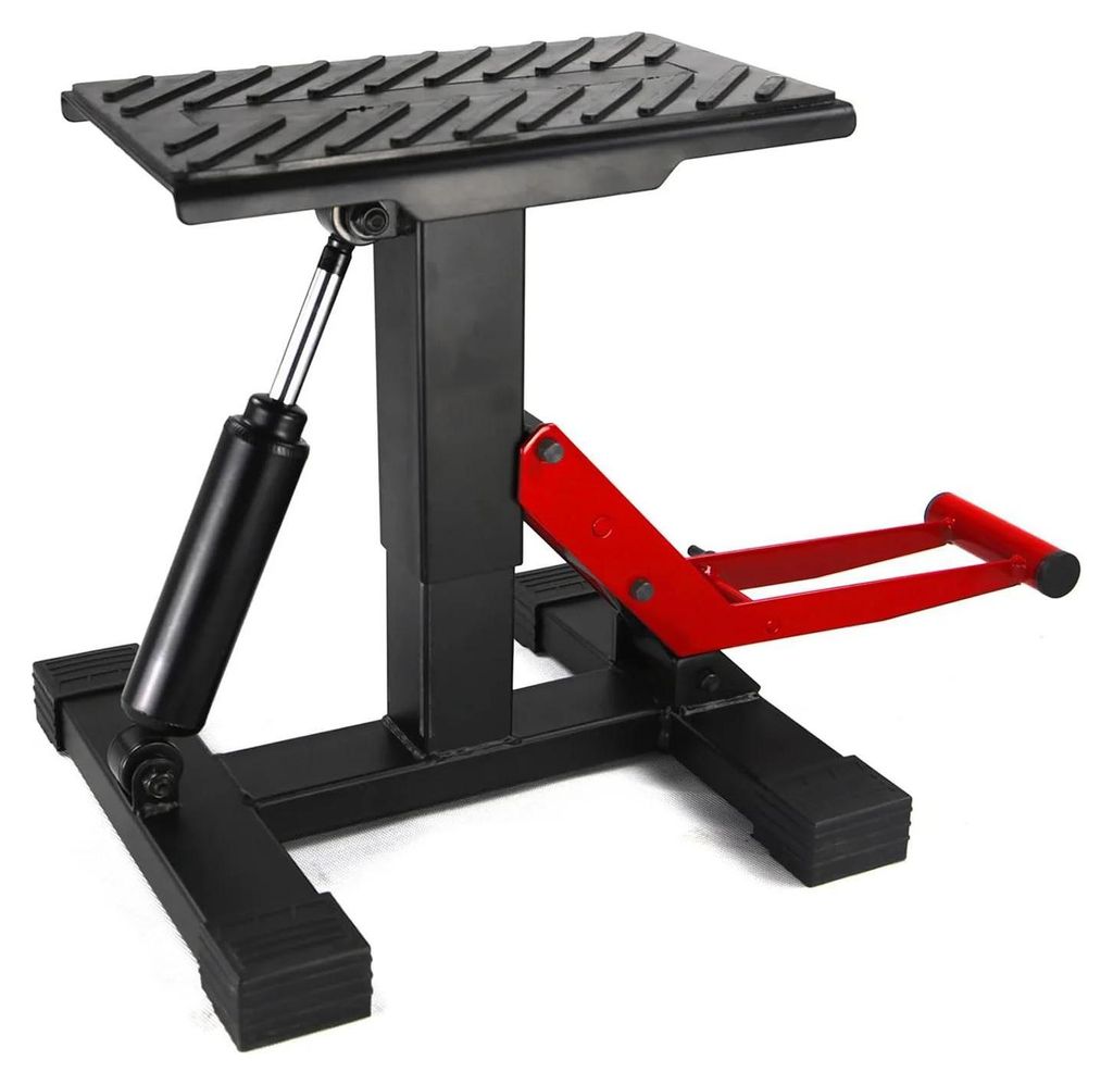 Motorradheber - Hydraulischer Montageständer/Hubtisch - Tragkraft 200 kg - Höhenverstellbar - Für Dirt- & Pitbike-Reparatur - PolyurethanMaterial